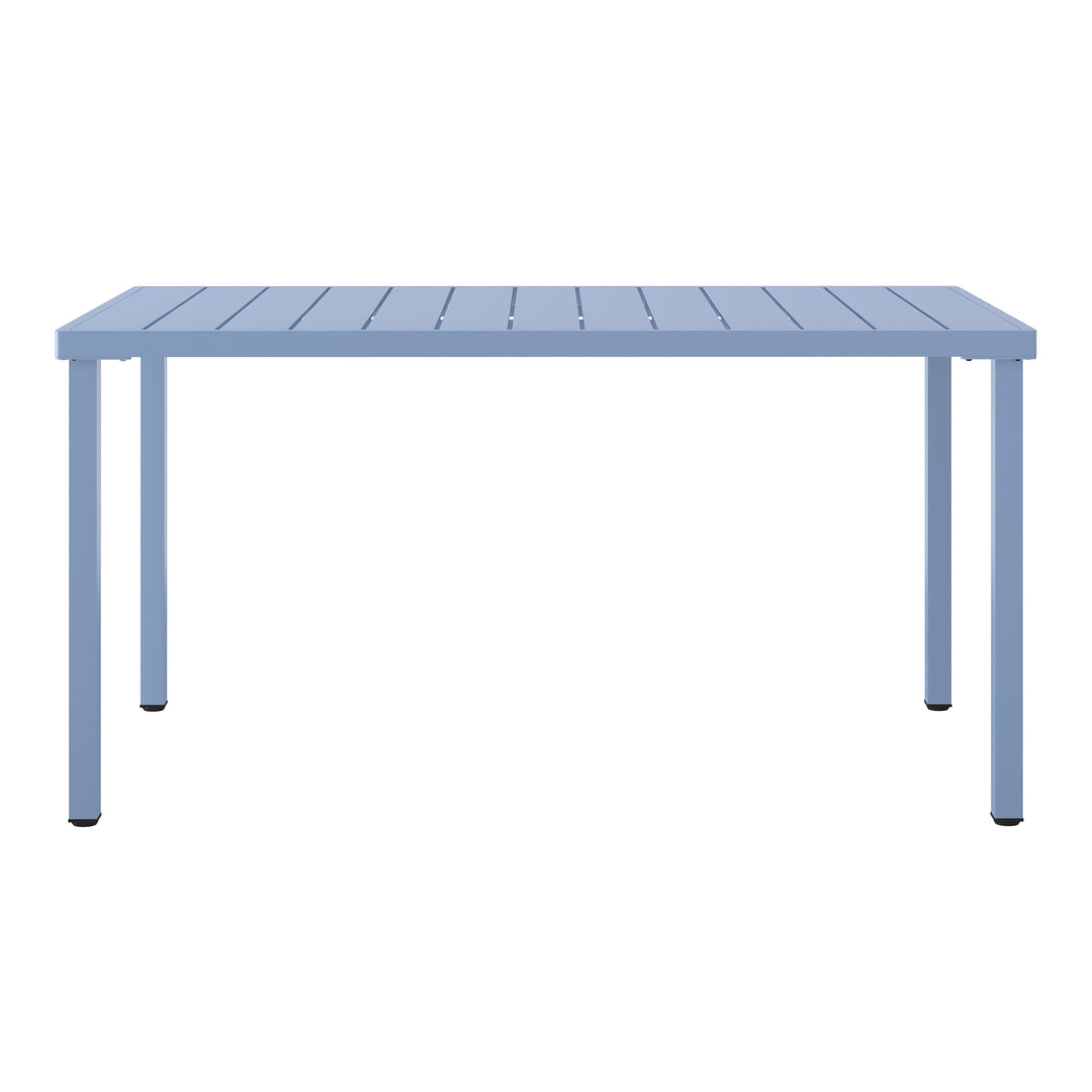 Playa 59" Iron Metal Outdoor Rectangular Patio Dining Table For 6