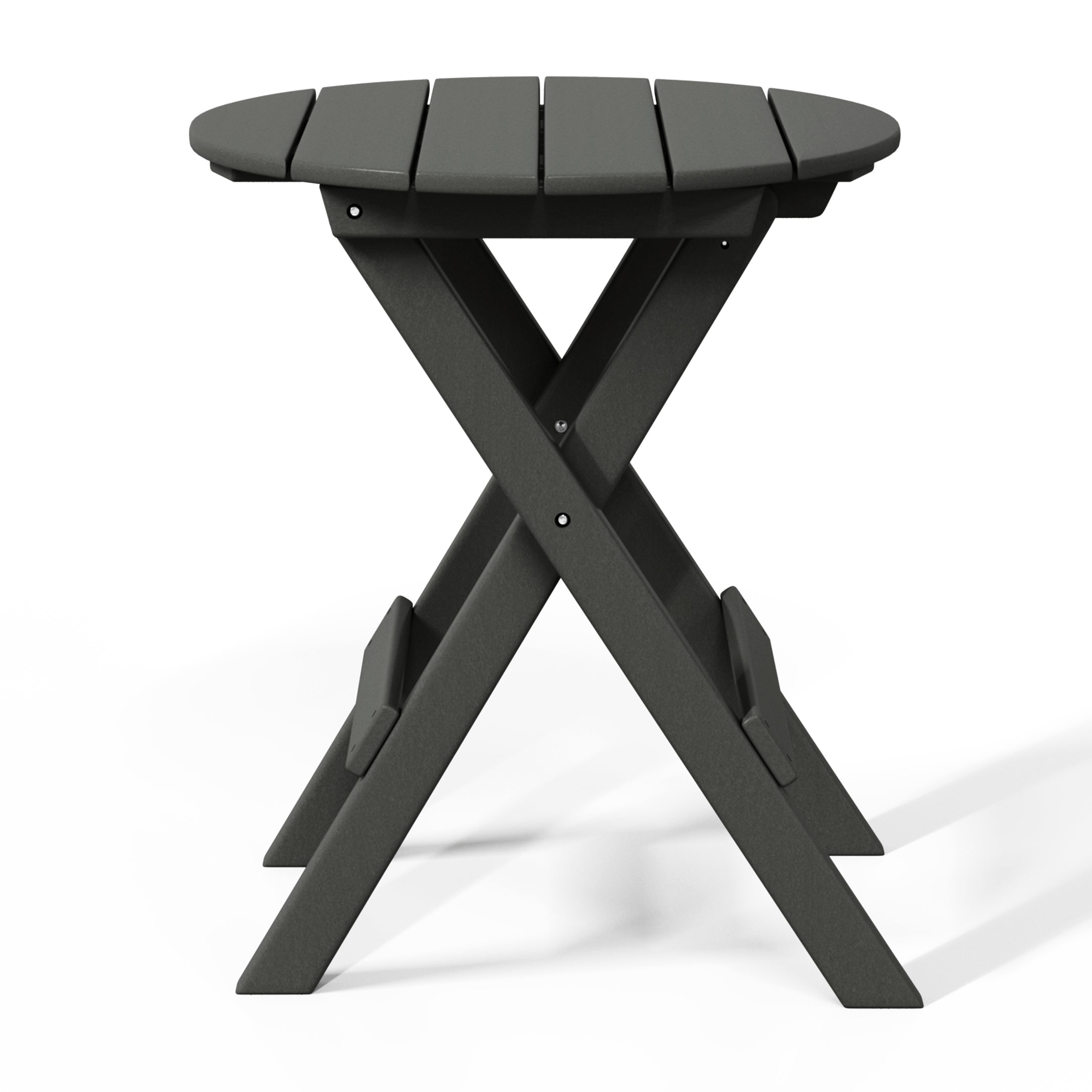 Malibu HDPE Outdoor 24.5 Inch Round Portable Folding Patio Dining Table