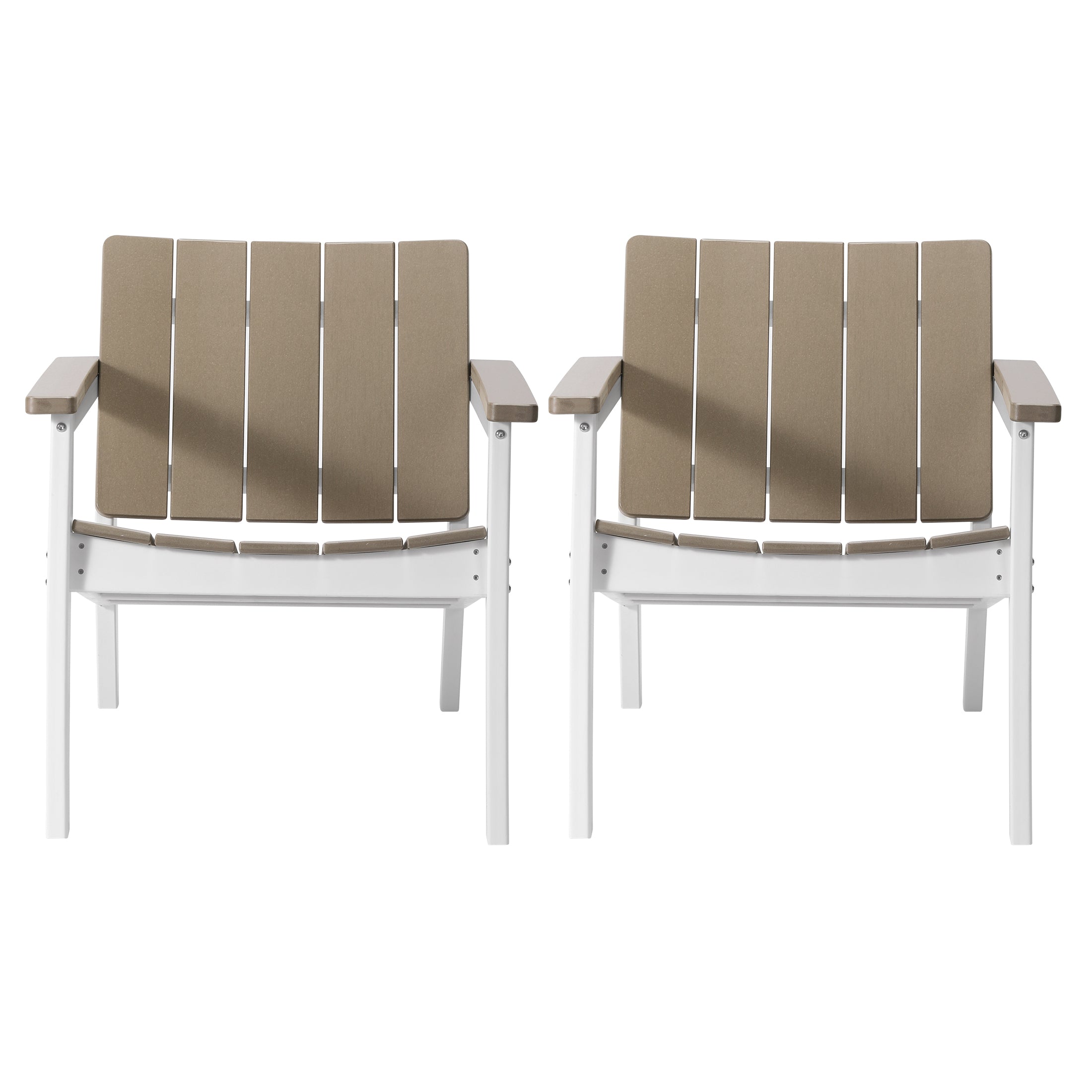 Pacifica Outdoor HDPE Modern Patio Club Armchairs (Set of 2)