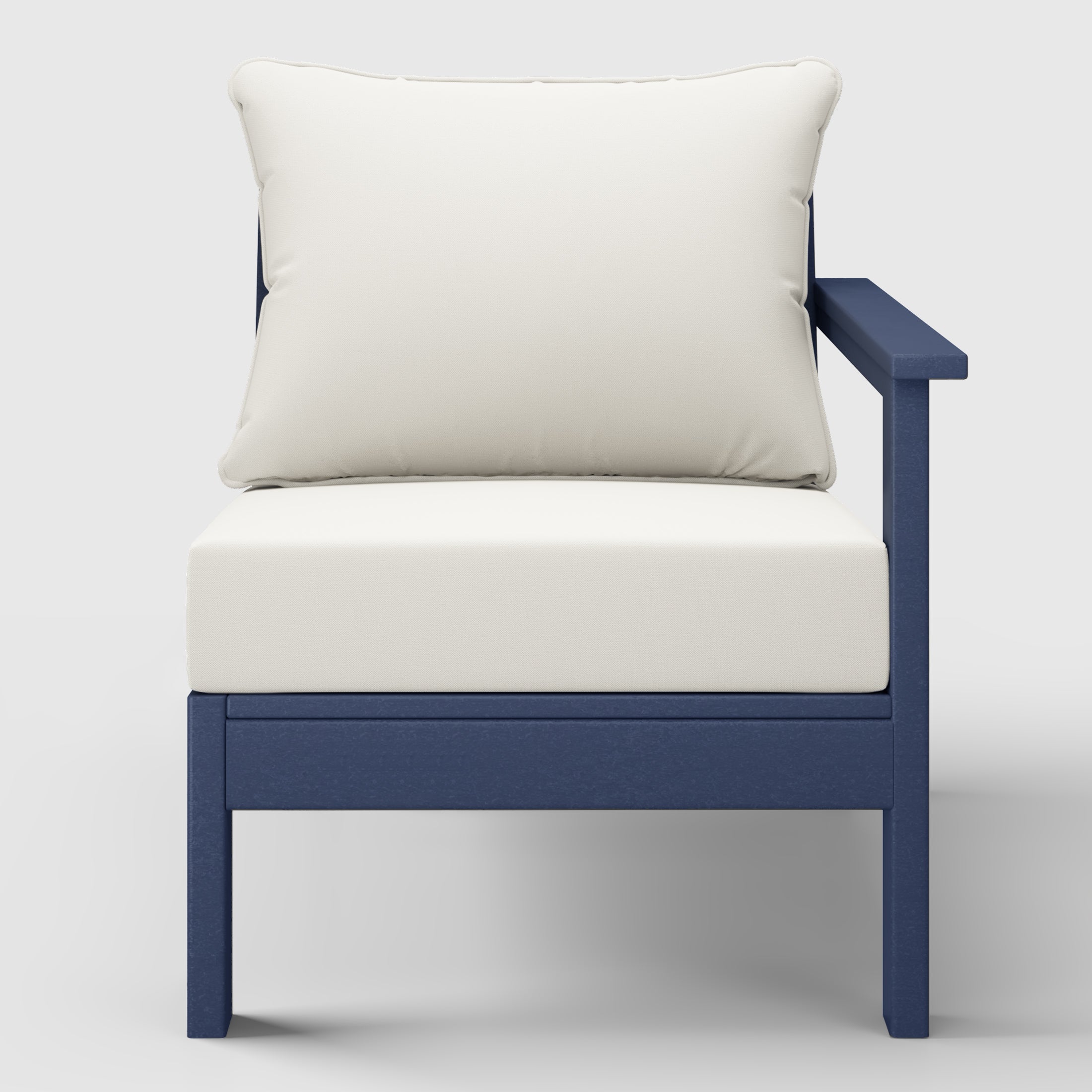 Avalon Outdoor Patio HDPE Right Arm Sectional Corner Club Chair with Patio Cushions