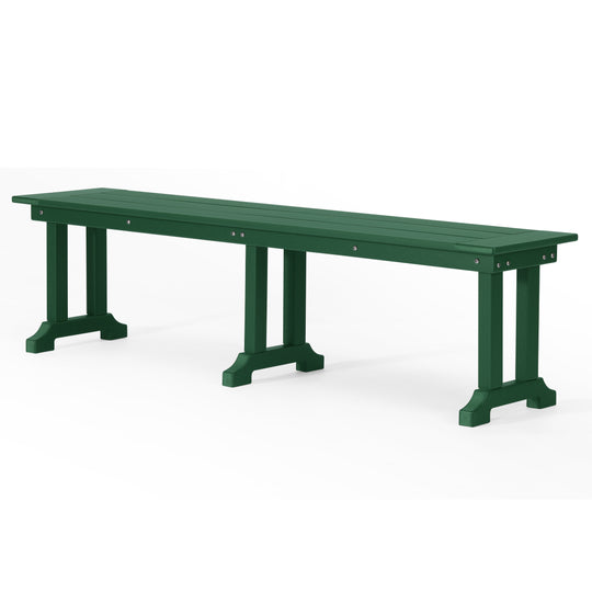 Malibu 65" Outdoor Patio Trestle Dining Bench