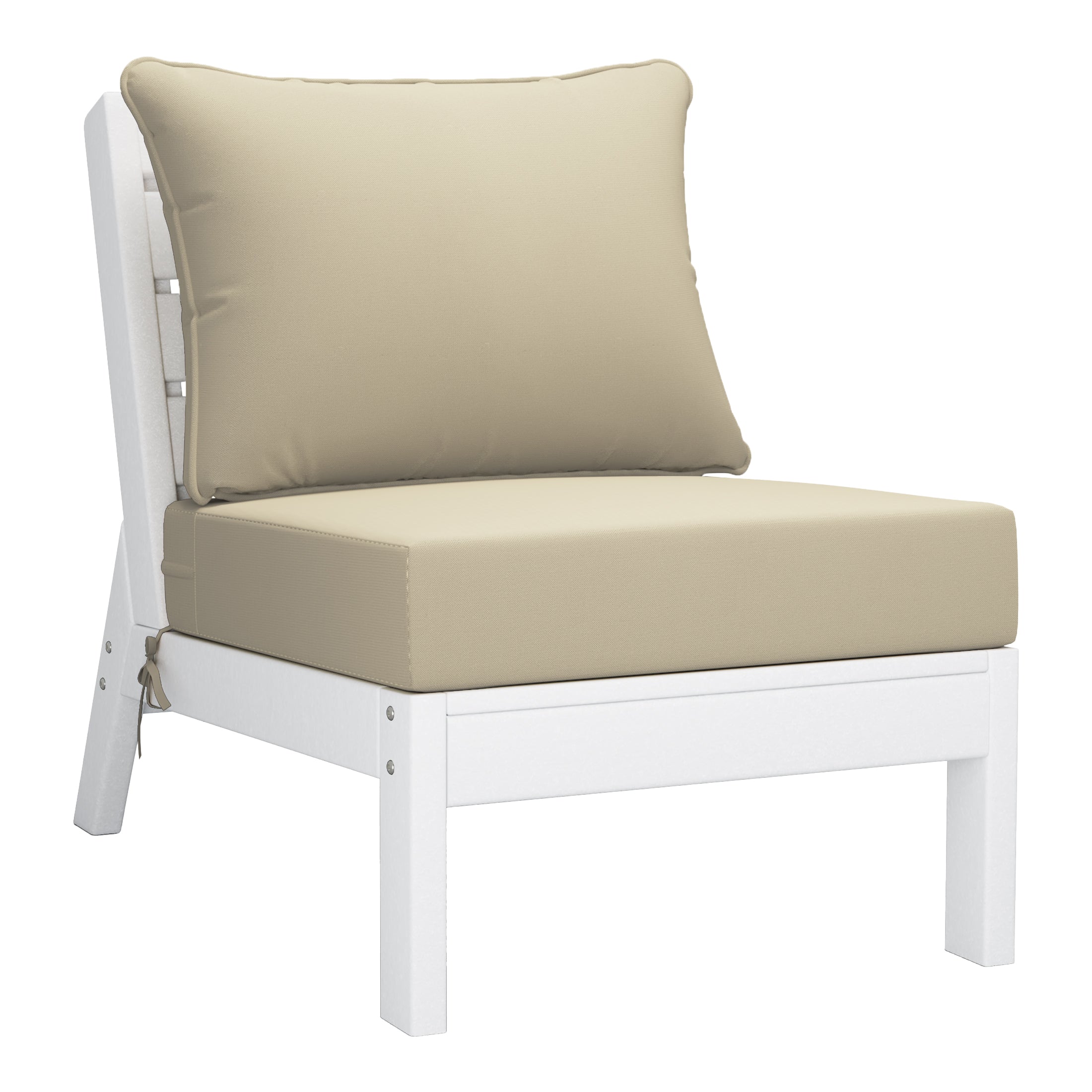 Avalon Outdoor Patio HDPE Sectional Sofa with Patio Cushions