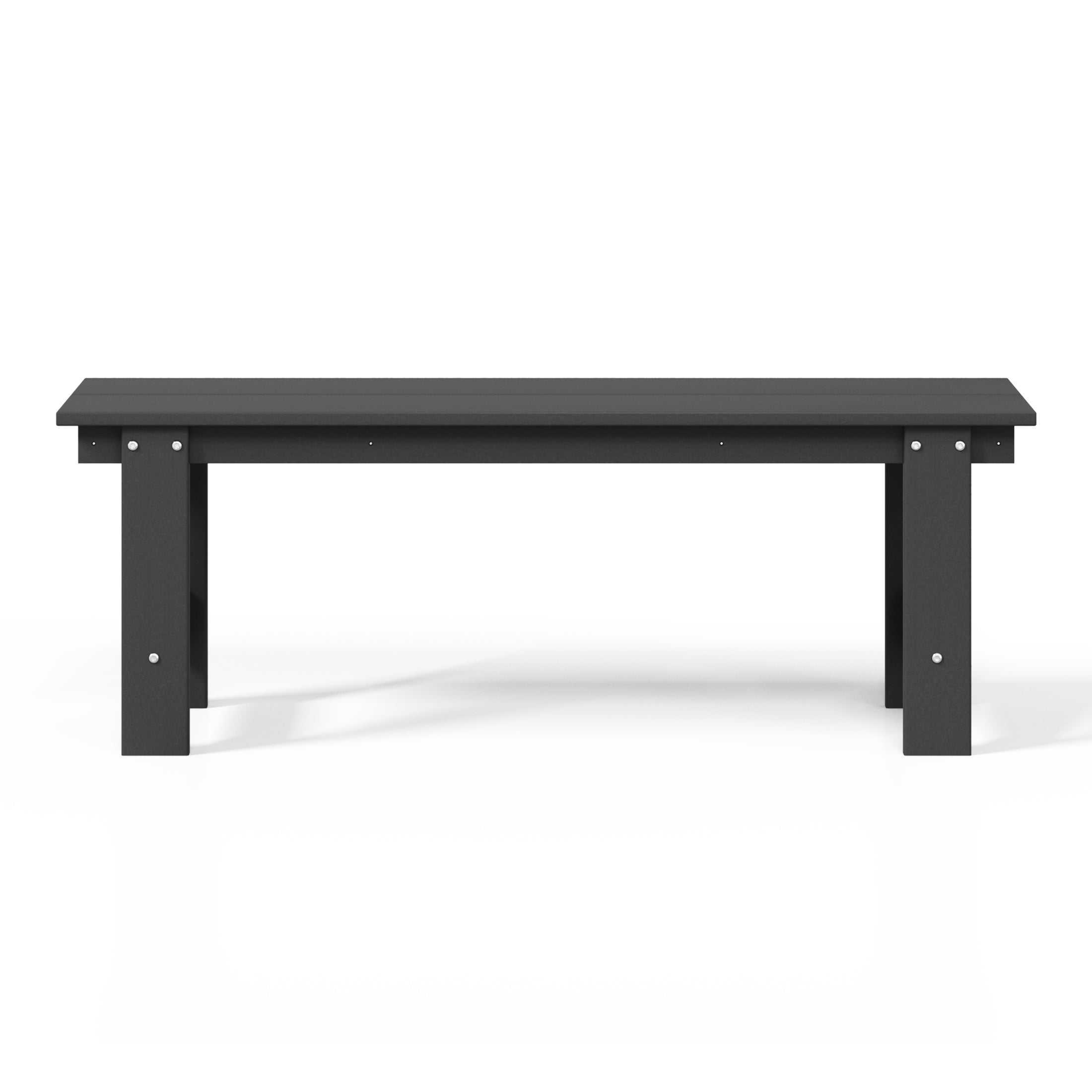 Ashore Outdoor HDPE 48" Modern Backless Patio Bench