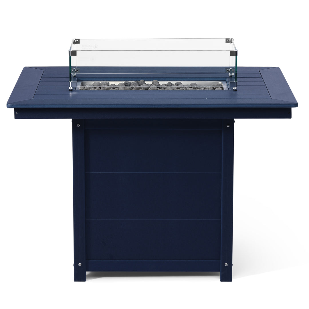 Helios 46" Modern Outdoor Patio Gas Propane Rectangular Fire Pit Table