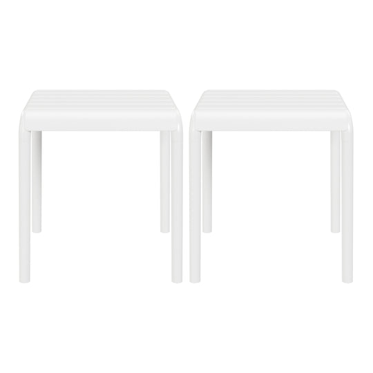 Playa Plastic Modern Outdoor Patio Accent Side Tables (Set of 2)