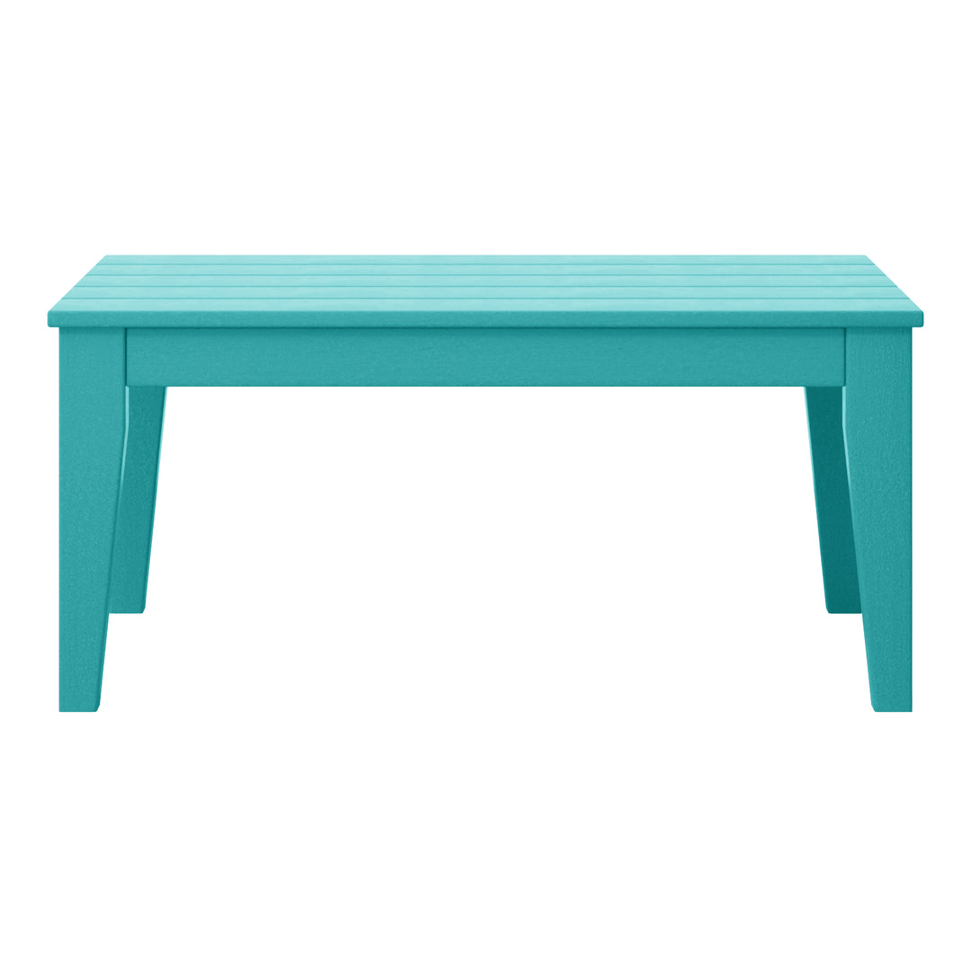 Malibu Low Outdoor HDPE Patio Rectangle Coffee Table