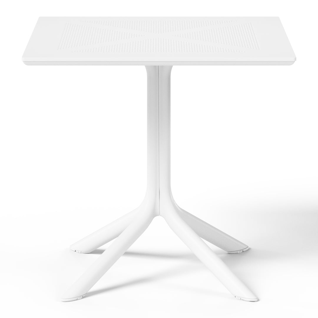 Playa Modern 5-Piece Resin Patio Dining Table Set with Stackable Patio Dining Chairs