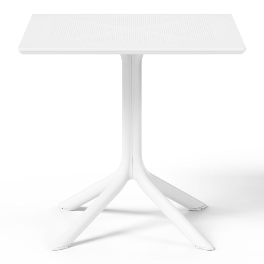 Playa Modern 5-Piece Resin Patio Dining Table Set with Stackable Patio Dining Chairs