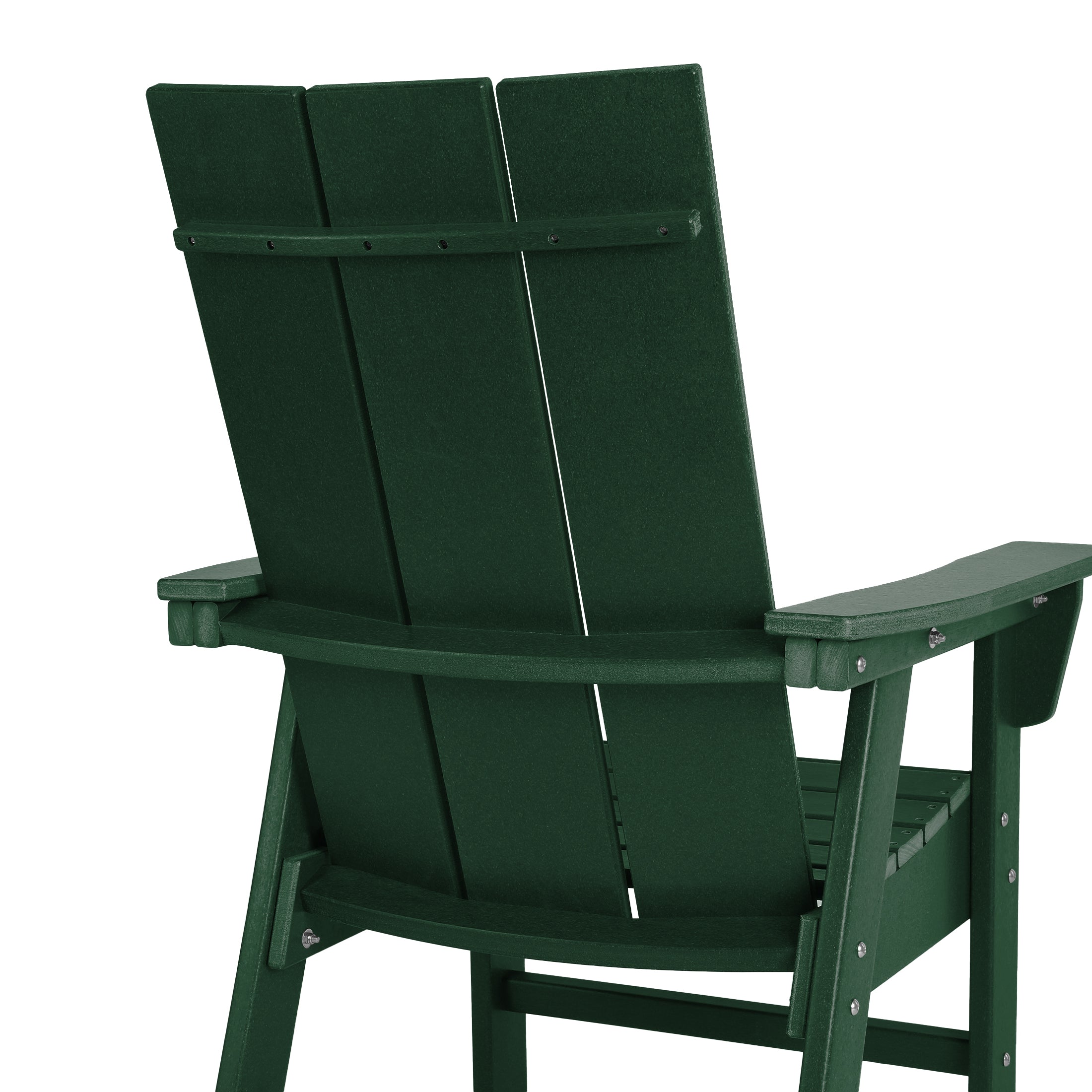 Ashore Outdoor Patio HDPE Plastic Modern Adirondack Dining Chairs (Set of 2)