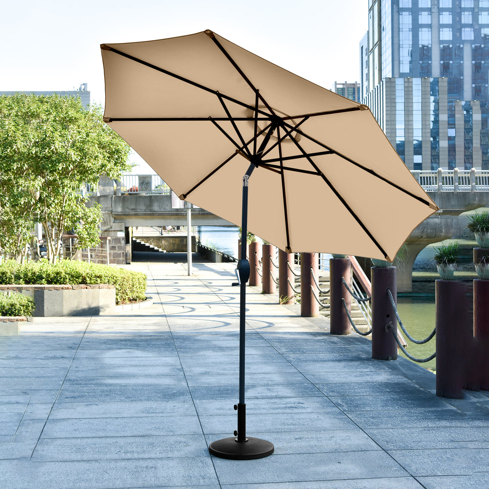 Paolo 9 ft. Patio Table Umbrella with tilt, crank features and free standing weight base kit