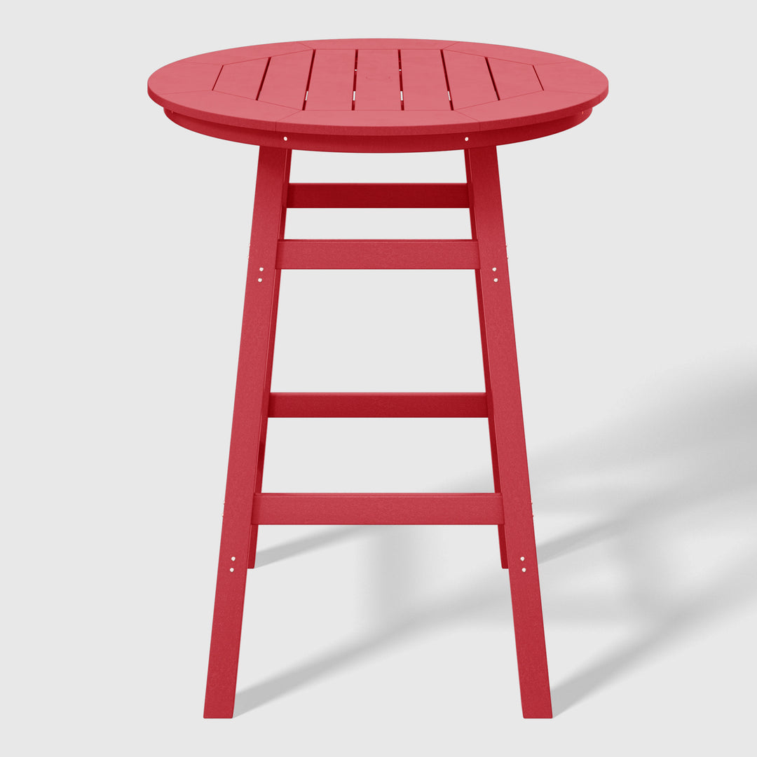 Malibu Outdoor 35" HDPE Round Patio Bar Height Table