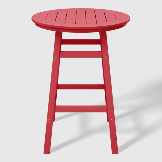 Malibu Outdoor 35" HDPE Round Patio Bar Height Table