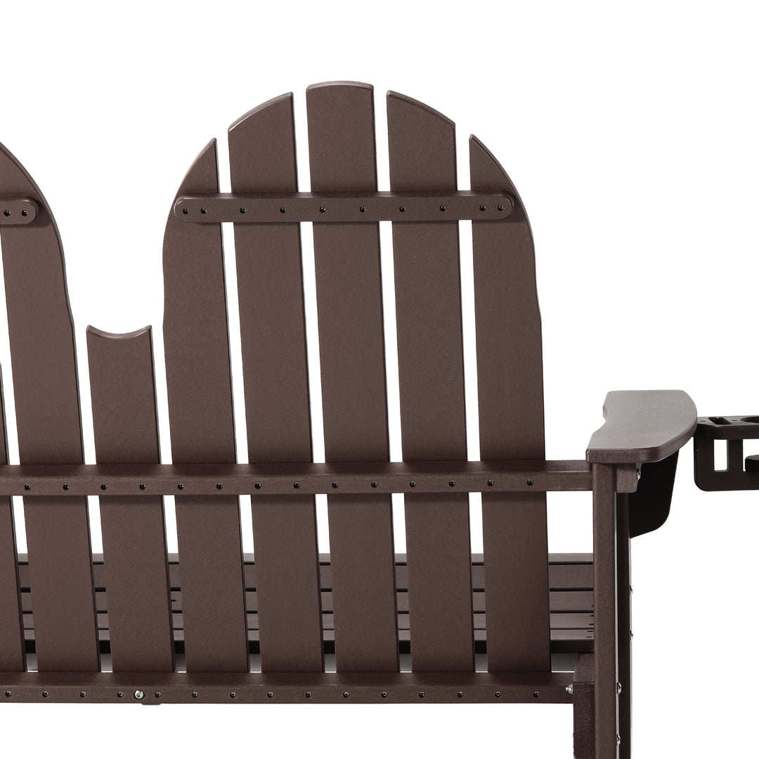 St. Augustine Outdoor Patio 49" HDPE Adirondack Garden Bench