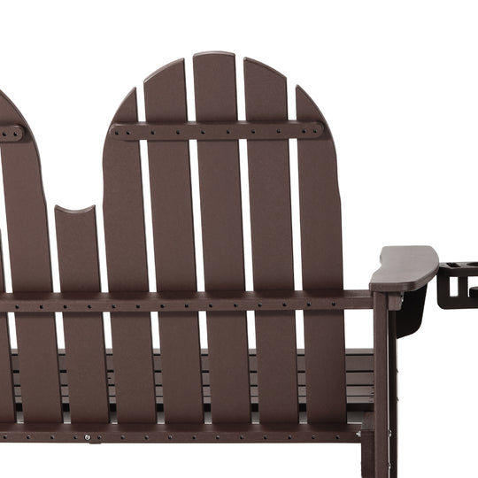 St. Augustine Outdoor Patio 49" HDPE Adirondack Garden Bench