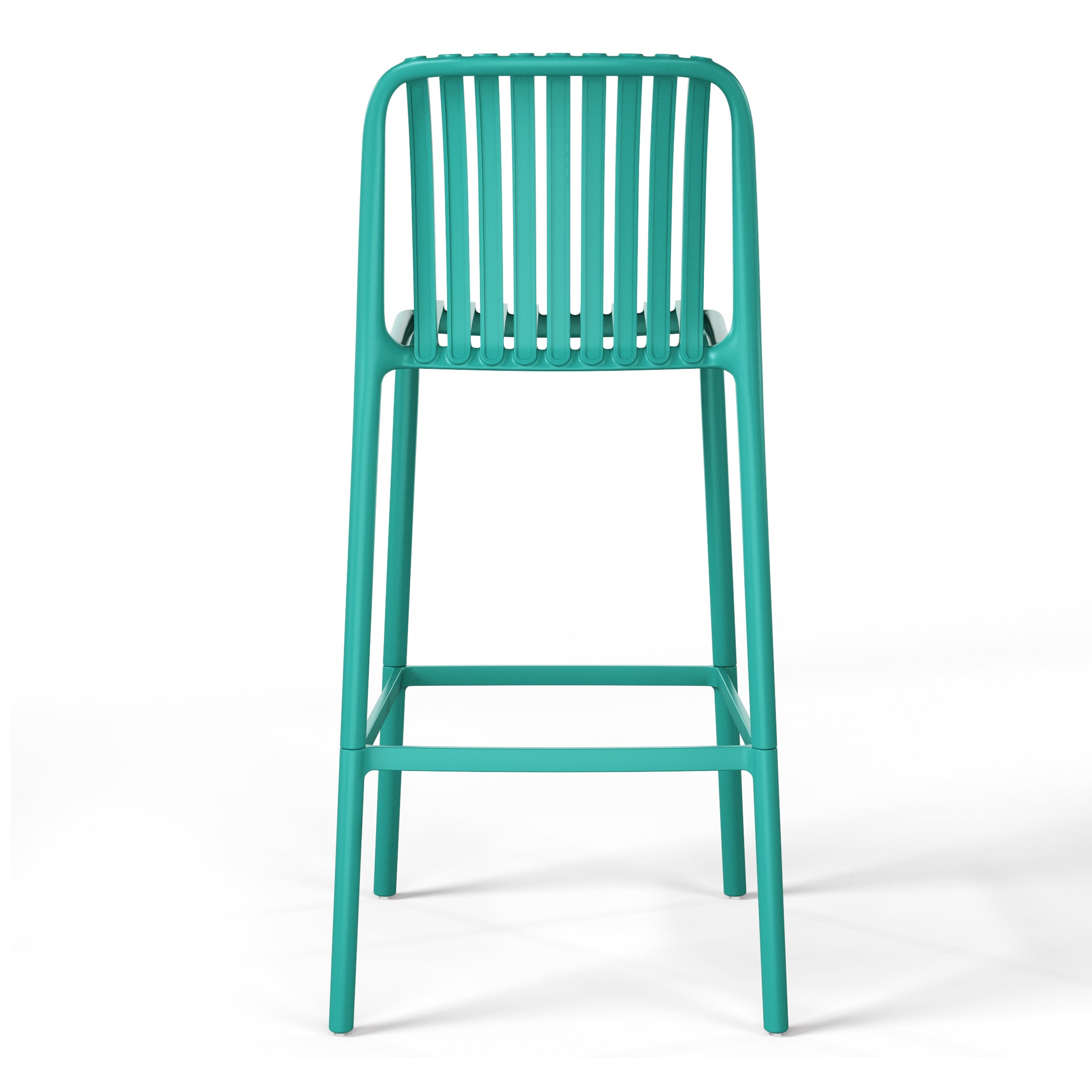 Playa 29.5" Outdoor Modern Polypropylene Plastic Patio Bar Height Stools (Set of 2)