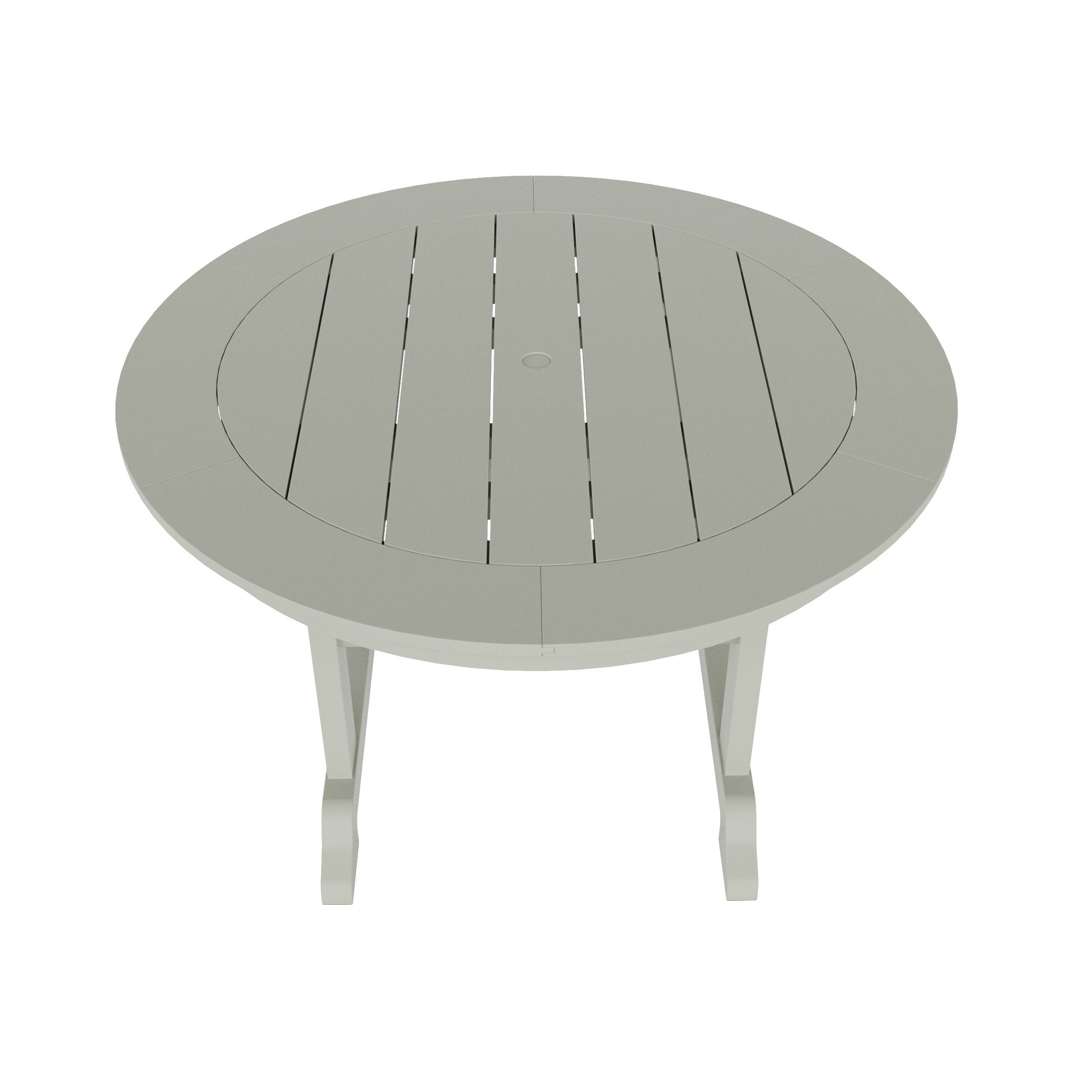 Malibu 5-Piece HDPE Round Patio Dining Table Set with Foldable Chairs