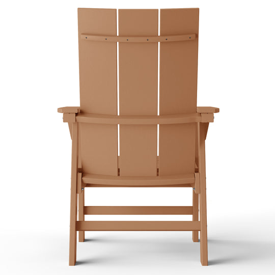Ashore Outdoor Patio HDPE Plastic Modern Adirondack Dining Chair