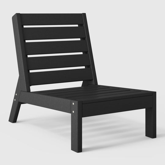 Avalon Outdoor HDPE Deep Seating Modular Armless Patio Chair with Patio Cushions