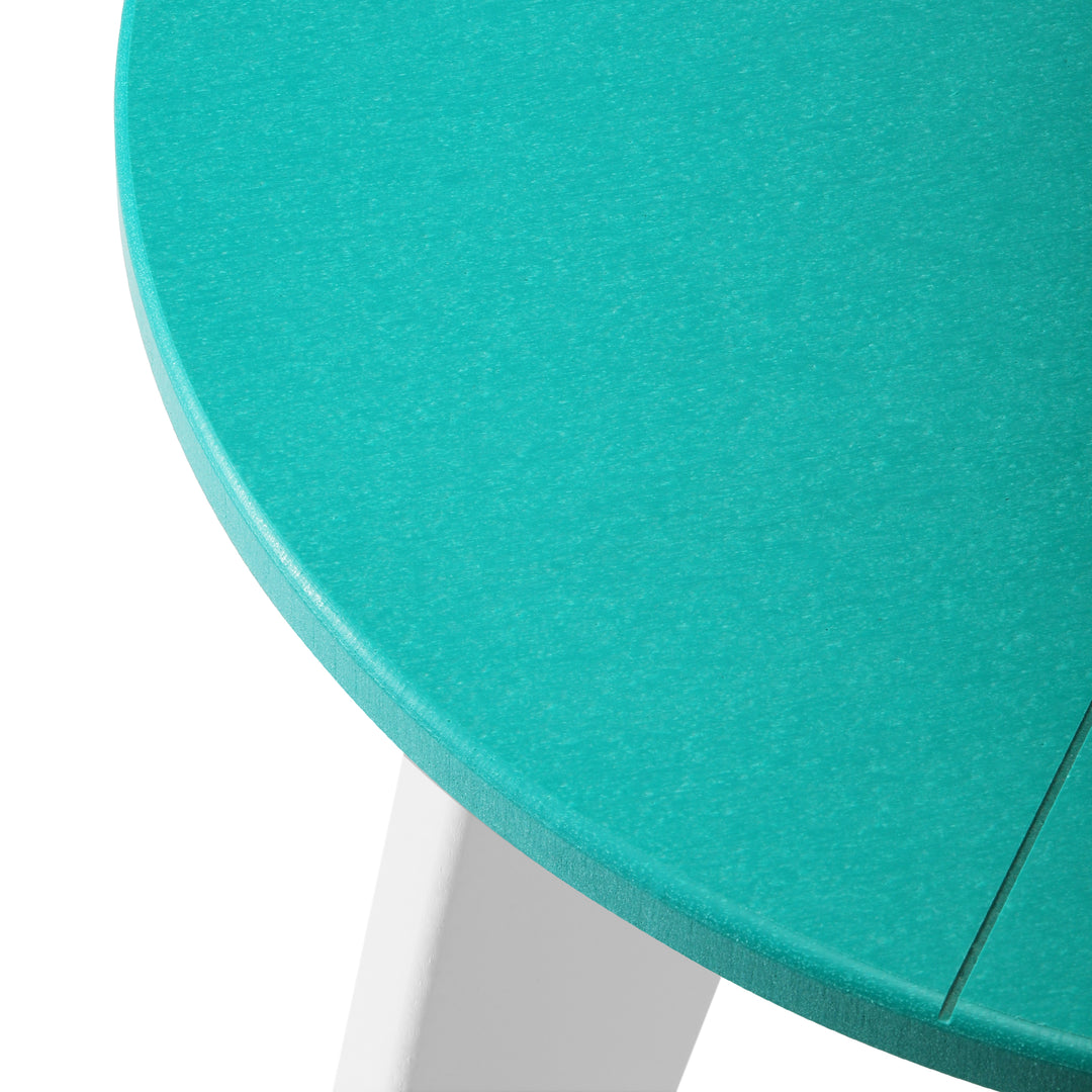 Pacifica HDPE Plastic Outdoor Round Adirondack Patio Side Table