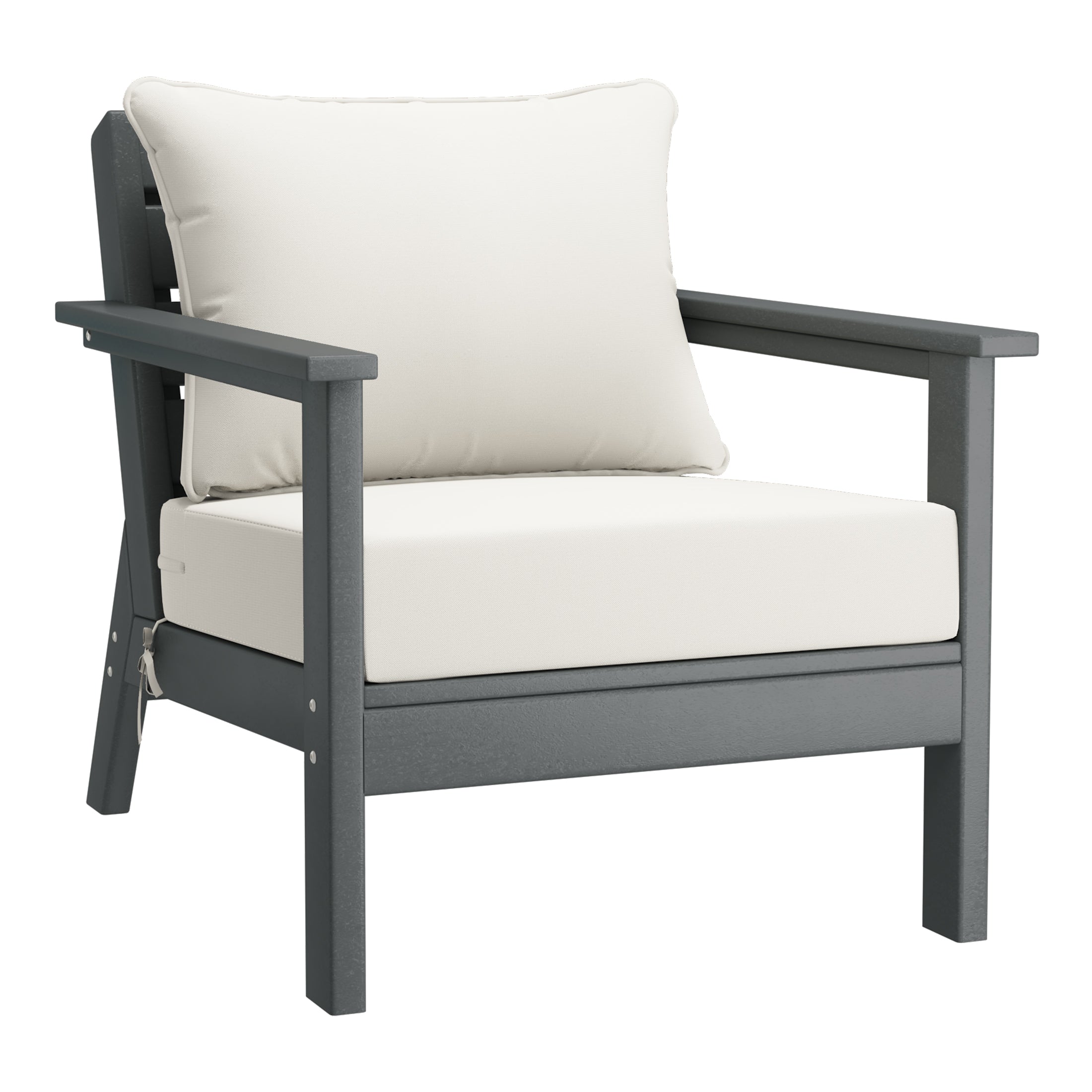 Avalon Outdoor 6-Piece Modular Sectional Patio Furniture Sofa Set in Gray Frame