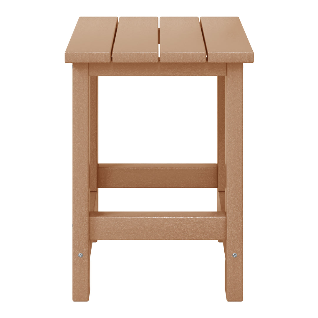Malibu Kids Outdoor Patio Furniture HDPE Adirondack Square Side Table