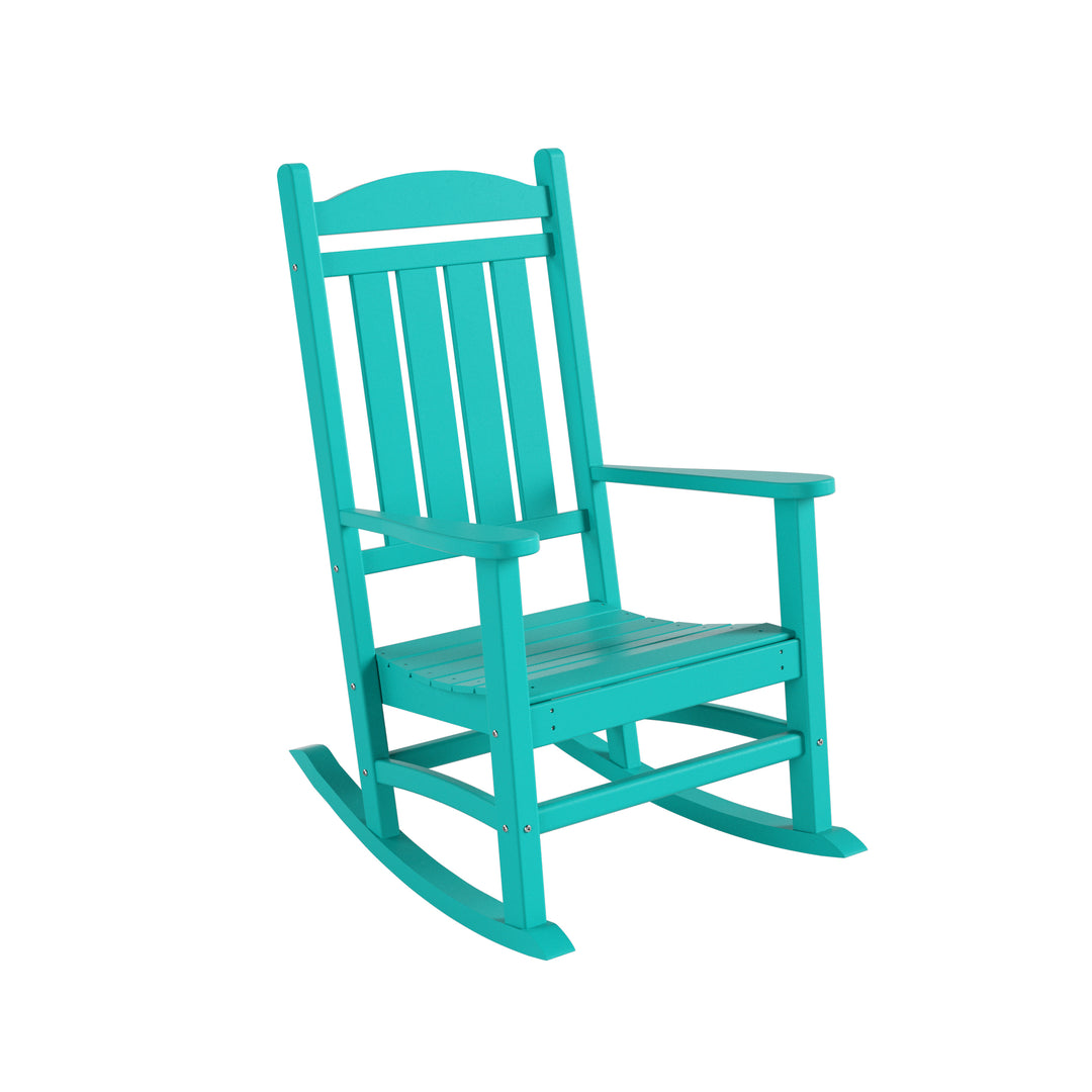 Malibu 5-Piece HDPE Outdoor Patio Furniture Couch and Rocking Chair Set