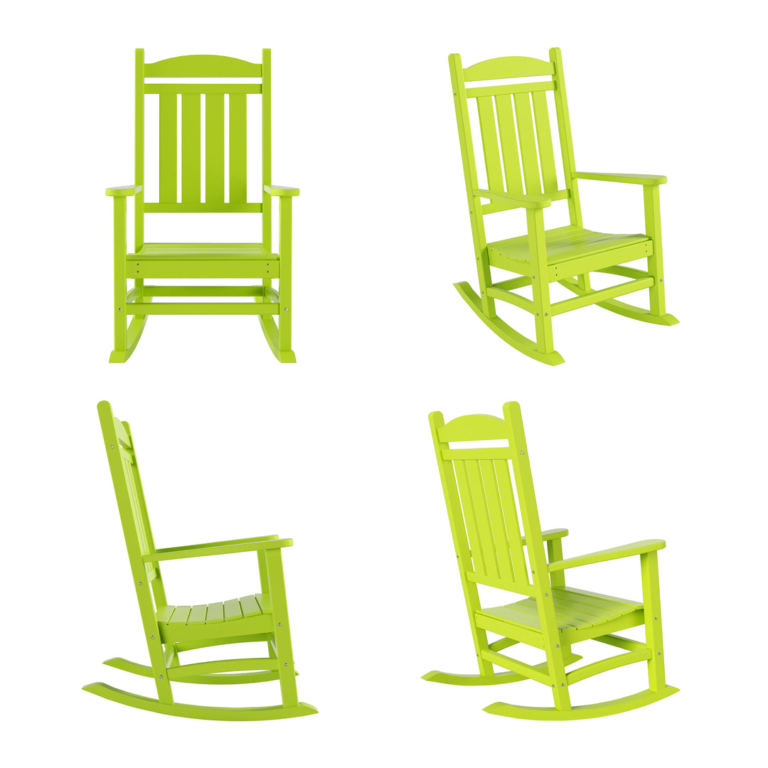Malibu Outdoor Patio Poly Classic Porch Rocking Chair (Set of 4)