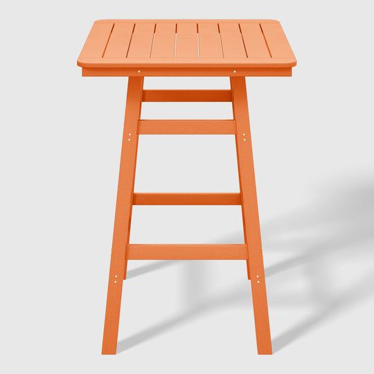 Malibu 30" Square Outdoor Patio Bistro Bar Table With Umbrella Hole