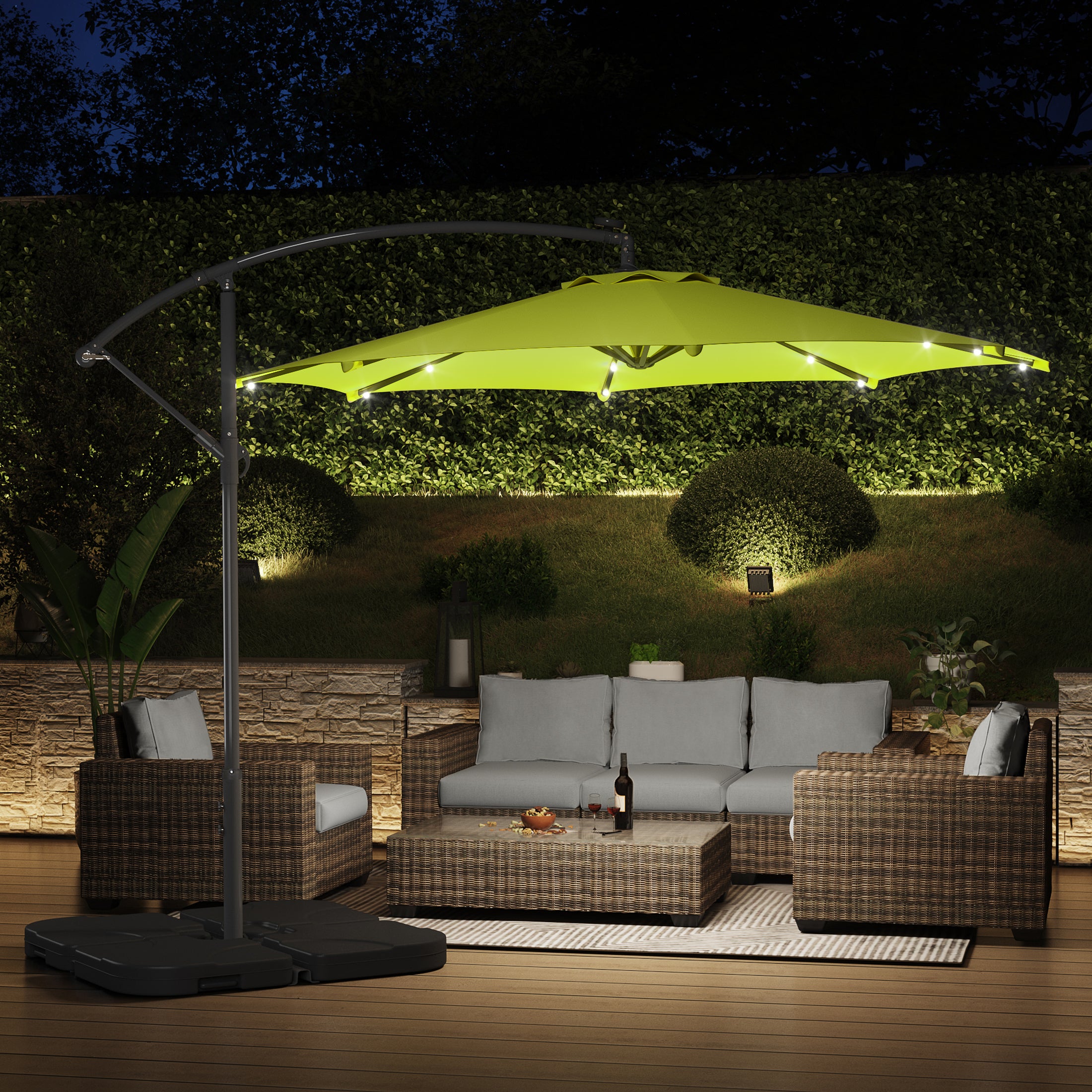 6 7 foot patio umbrellas HighPeak LED Umbrella Securing your umbrella is easy with weighted base sets that keep your umbrella upright Best Choice Products 10ft Solar