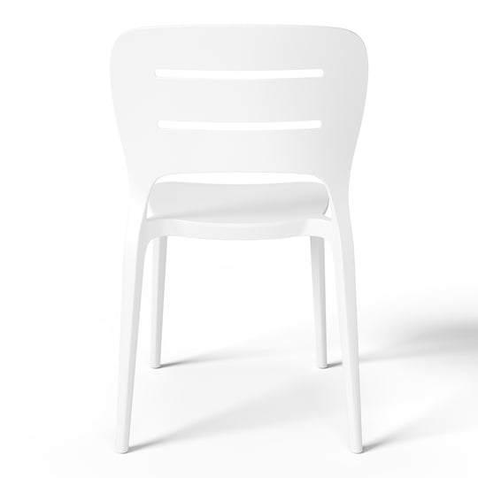 Playa Outdoor Modern Stackable Plastic Patio Dining Side Chairs (Set of 2)