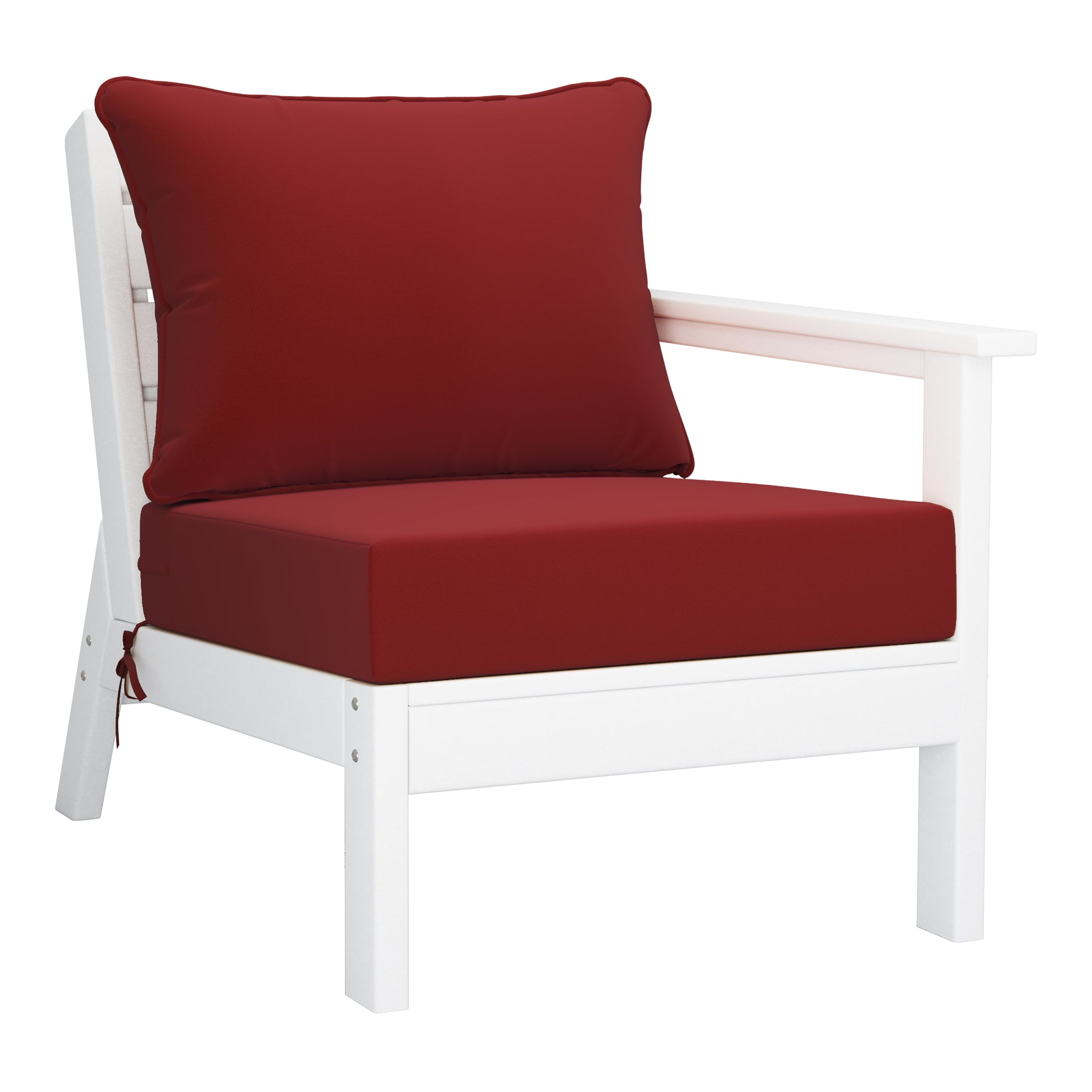 Avalon Outdoor 6-Piece Modular Sectional Patio Furniture Sofa Set in White Frame