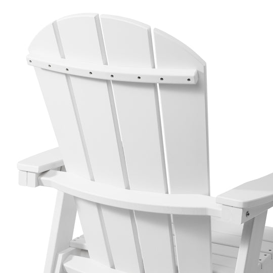 Malibu Outdoor HDPE Swivel Adirondack Patio Dining Chair With Cup Holder