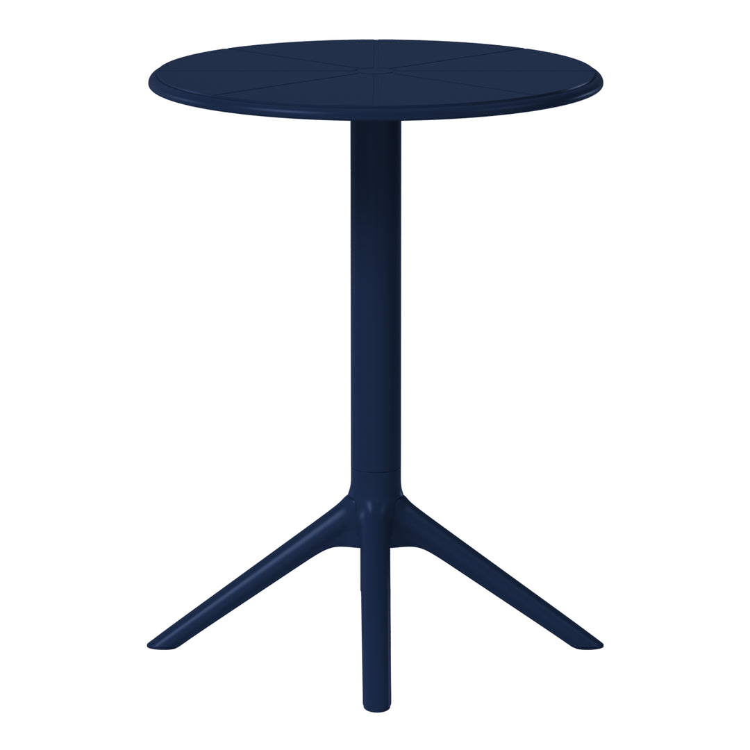 Playa 23.5" Outdoor Polypropylene Resin Round Patio Bistro Dining Table for 2