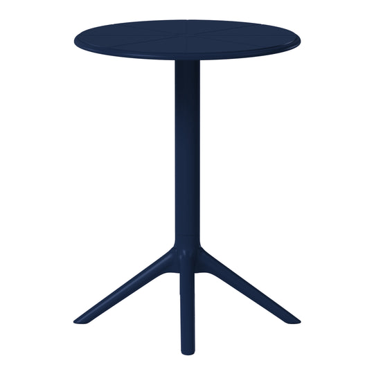 Playa 23.5" Outdoor Polypropylene Resin Round Patio Bistro Dining Table for 2