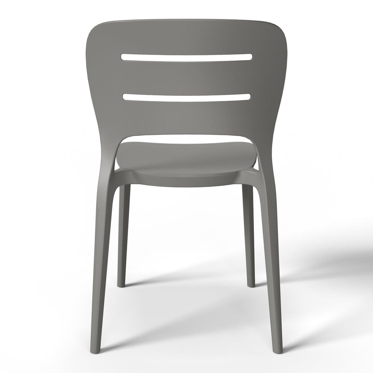 Playa Outdoor Modern Stackable Plastic Patio Dining Side Chairs (Set of 2)