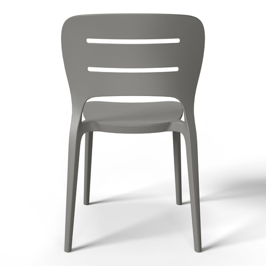 Playa Outdoor Modern Stackable Plastic Patio Dining Side Chairs (Set of 4)