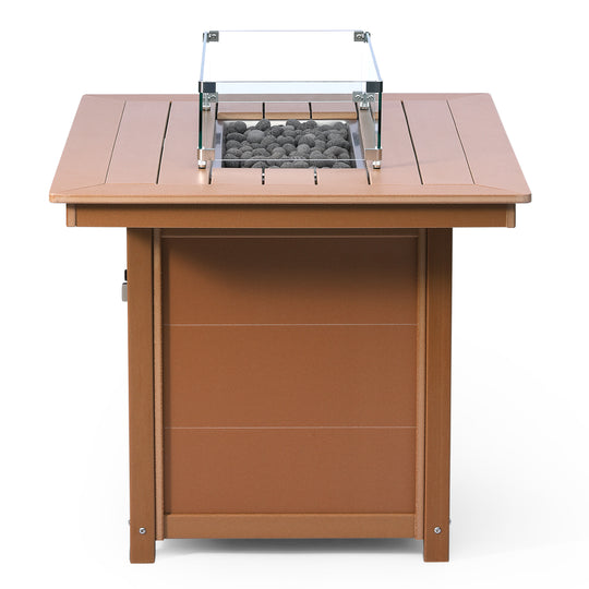 Helios 46" Modern Outdoor Patio Gas Propane Rectangular Fire Pit Table