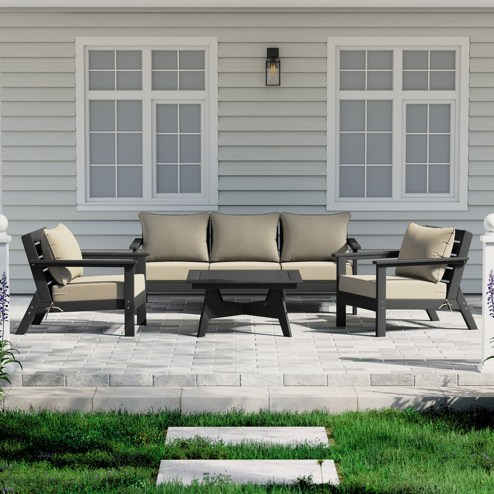 Avalon Outdoor 6-Piece Modular Sectional Patio Furniture Sofa Set