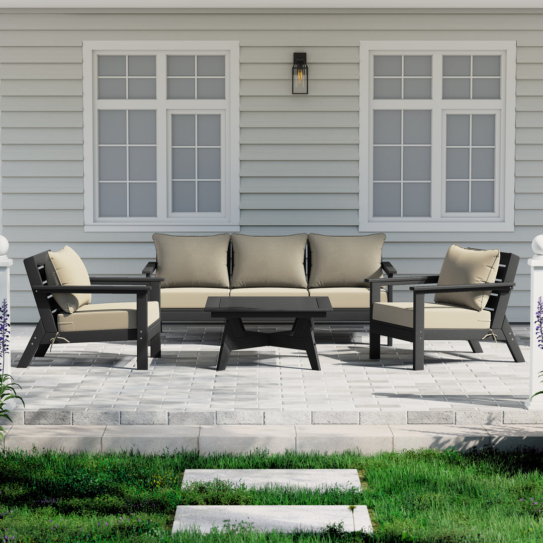 Avalon Outdoor 6-Piece Modular Sectional Patio Furniture Sofa Set