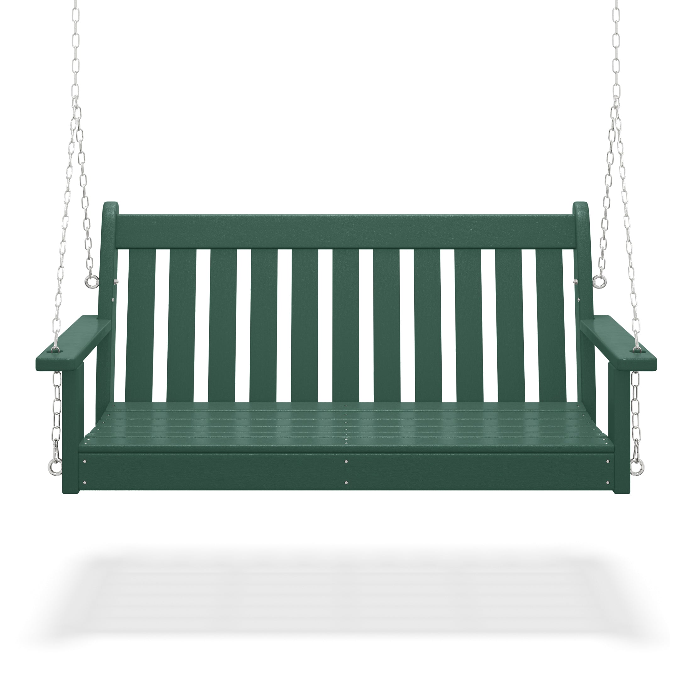 Malibu Outdoor Patio HDPE Hanging Front Porch Swing Bench