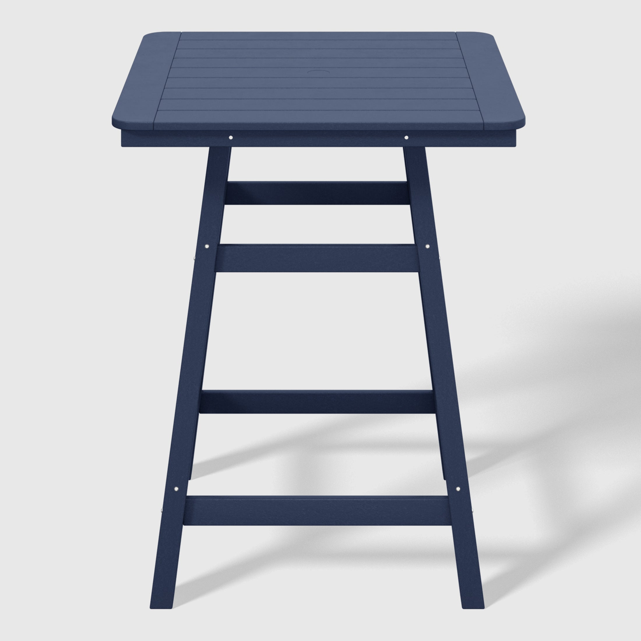 Malibu 30" Square Outdoor Patio Counter High Bistro Bar Table With Umbrella Hole