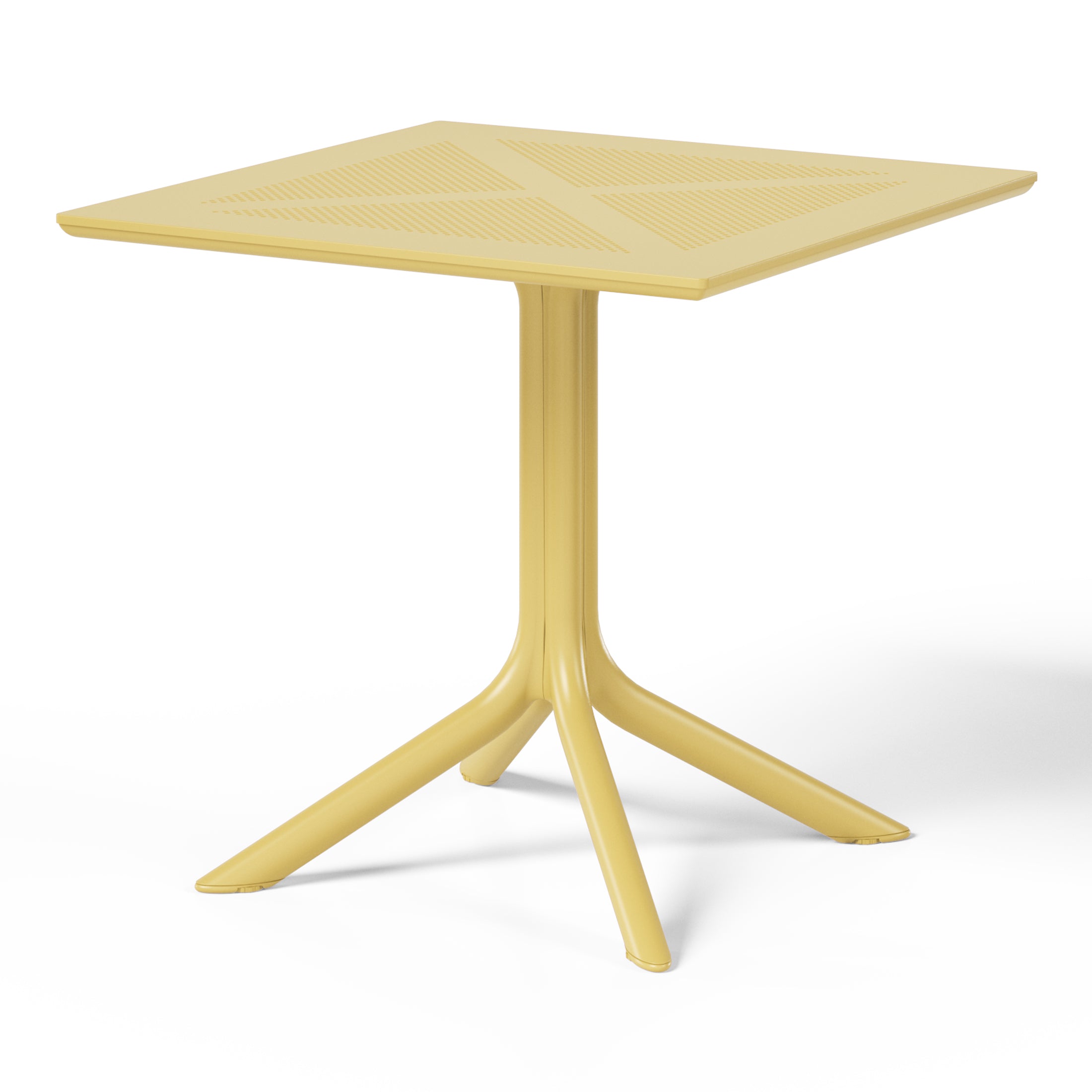 Playa 31.5" Square Plastic Outdoor Patio Dining Table for 4