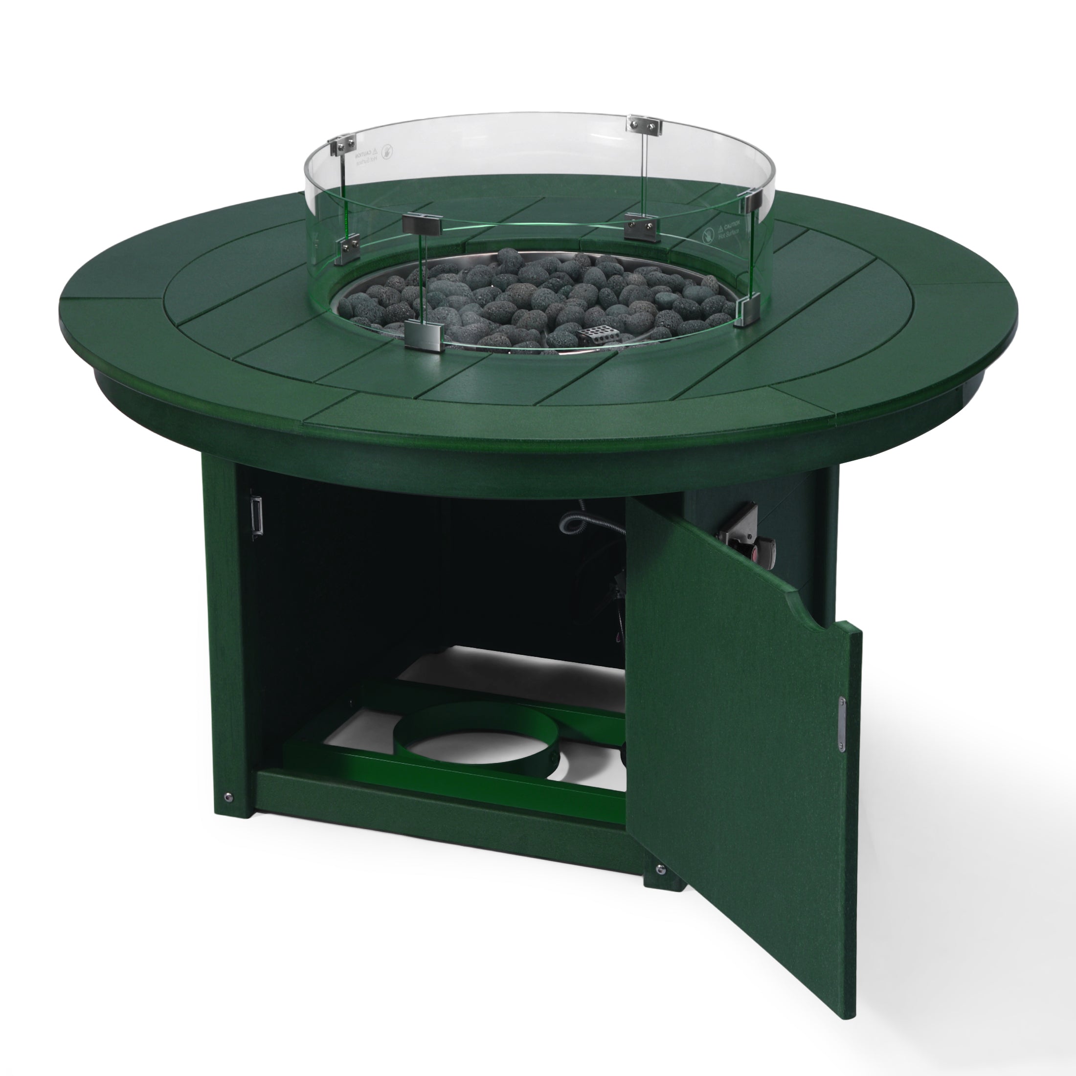 Helios 47" Modern Outdoor 55,000 BTU Patio Propane Round Fire Pit Table