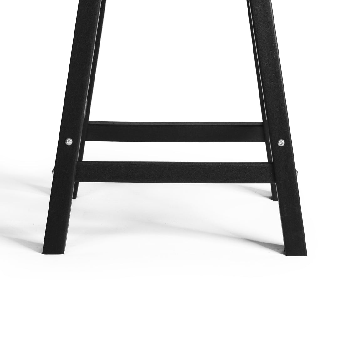 Malibu 24" HDPE Outdoor Patio Counter Height Bar Stools (Set of 2)