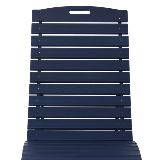 Outdoor HDPE In-Pool Patio Chaise Lounge Chair With Wheels