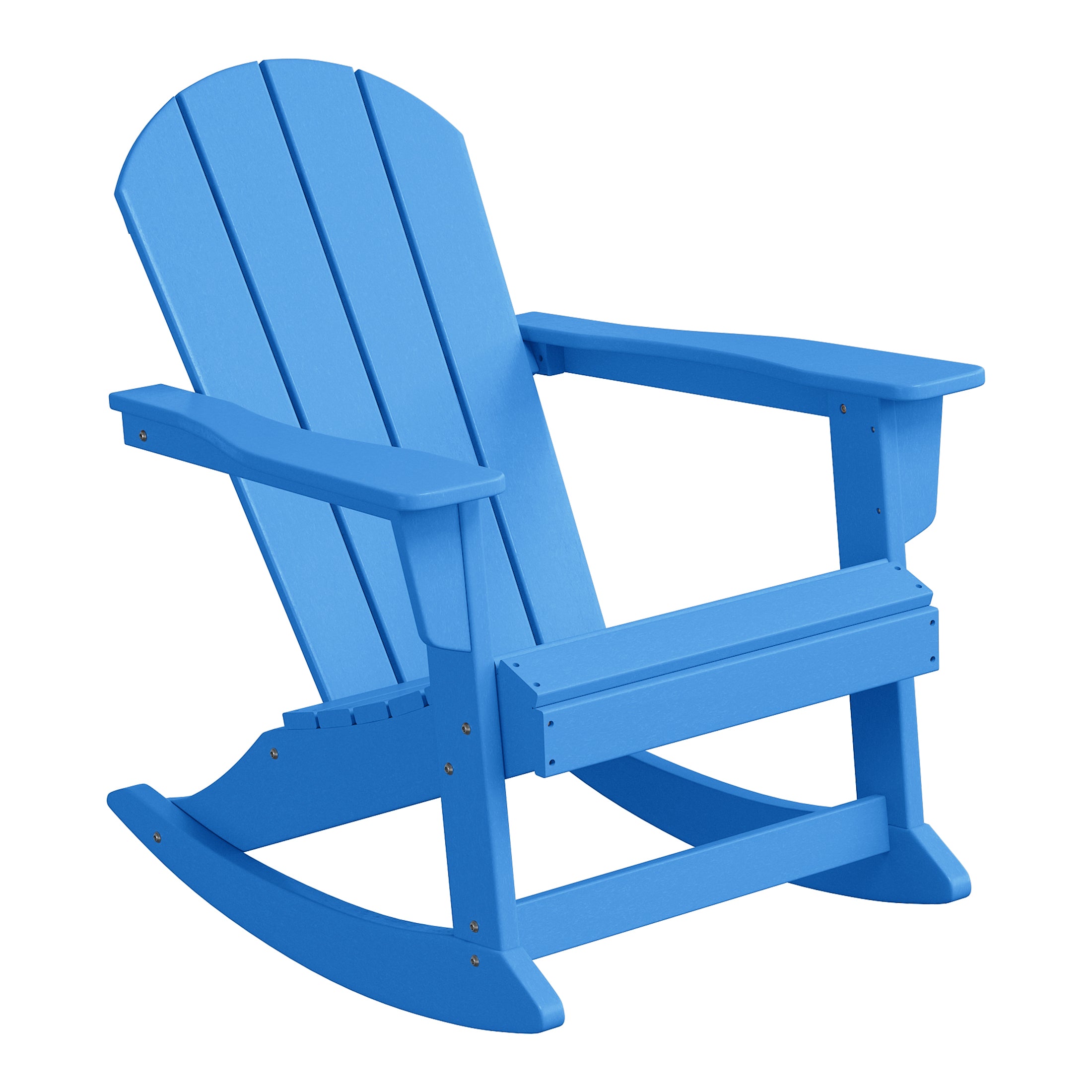 Malibu 3-Piece set Outdoor / Patio Poly Adirondack rocking chairs with a side table ( 2 seater )