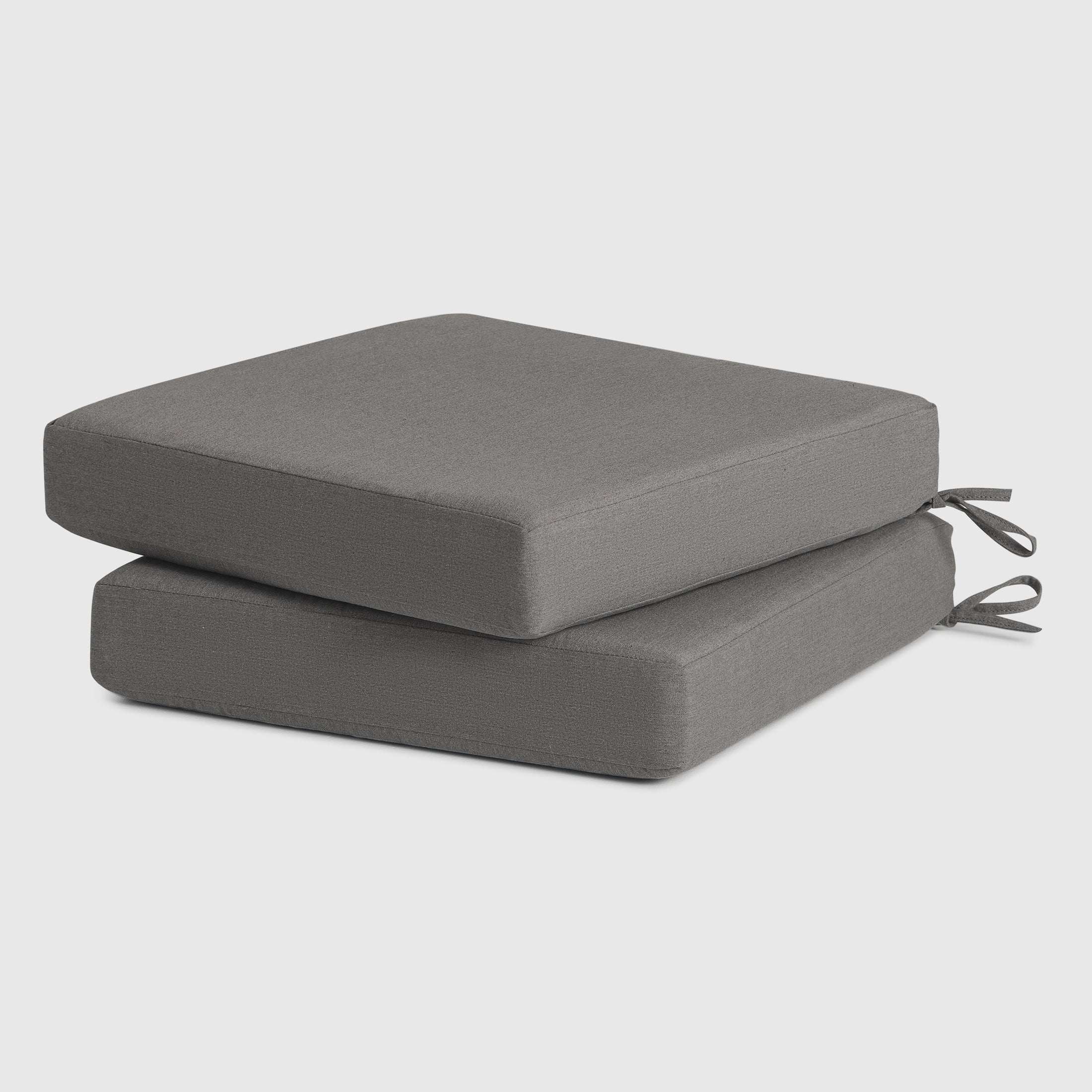 Solace Outdoor Patio Furniture Seat Chair Square Cushions Set of 2, 20" x 19"