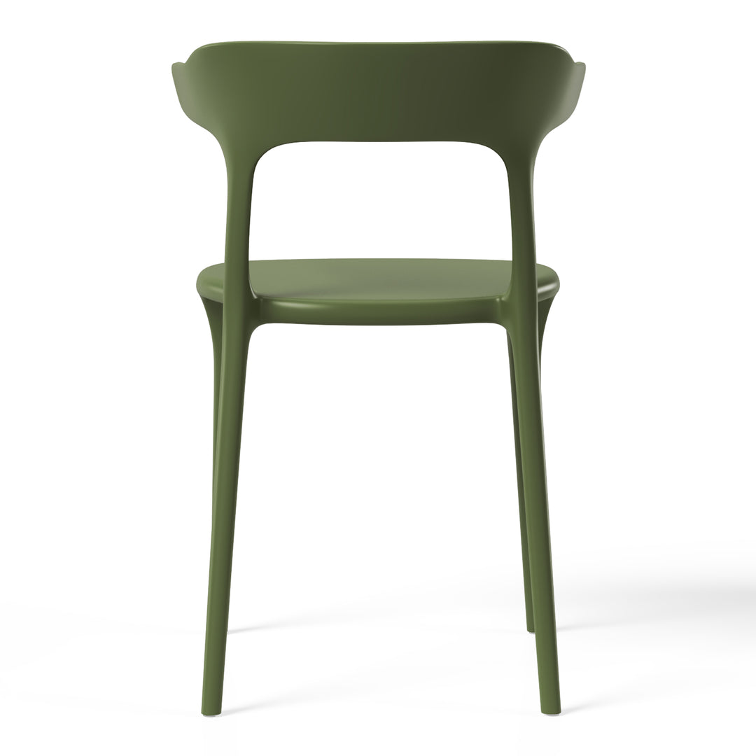 Playa Modern Stackable Resin Plastic Patio Dining Chair (Set of 4)