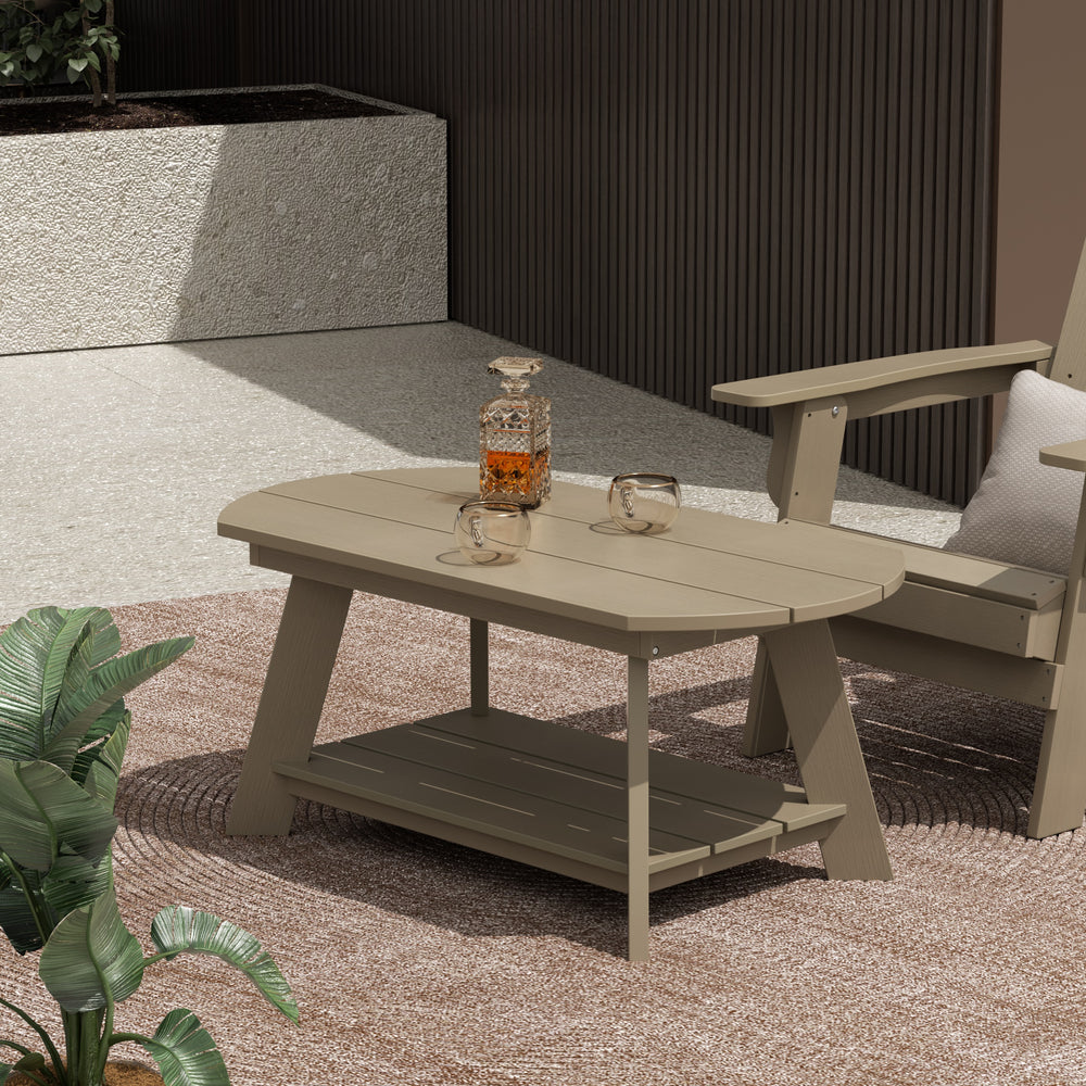 Tuscany Outdoor Patio All-weather Modern Coffee Table