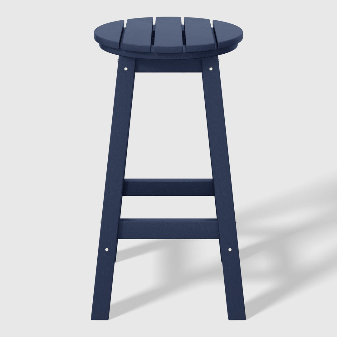 Malibu 24" HDPE Outdoor Patio Round Counter Height Bar Stool